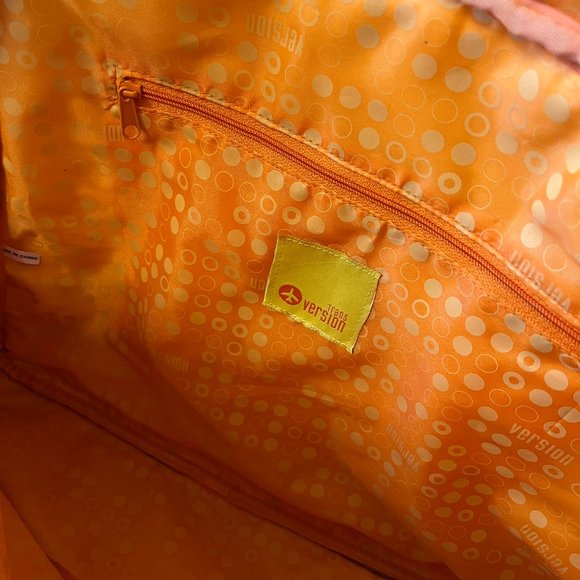 Vinyl Funny Comic Travel Bag Carry on ! Some Flaws but GUC ! MoMA Art - Picture 3 of 16